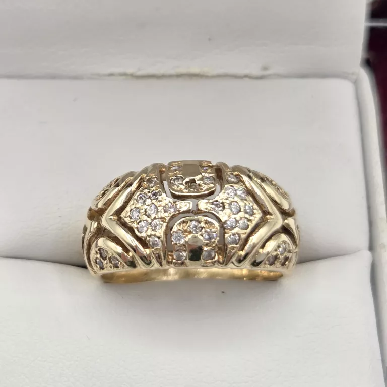 ZŁOTY PIERŚCIONEK Z CYRKONIAM 585 6,84G R17