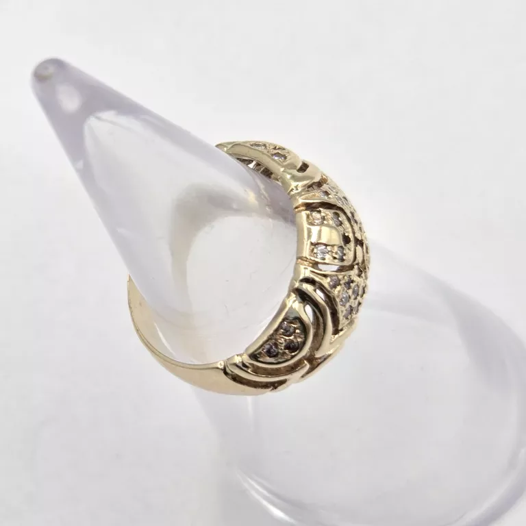 ZŁOTY PIERŚCIONEK Z CYRKONIAM 585 6,84G R17