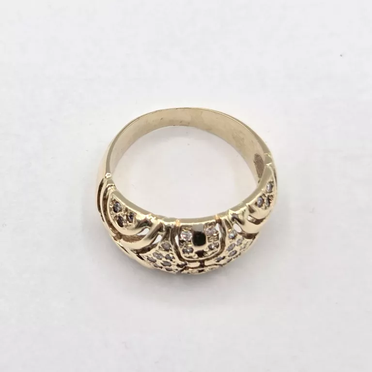 ZŁOTY PIERŚCIONEK Z CYRKONIAM 585 6,84G R17