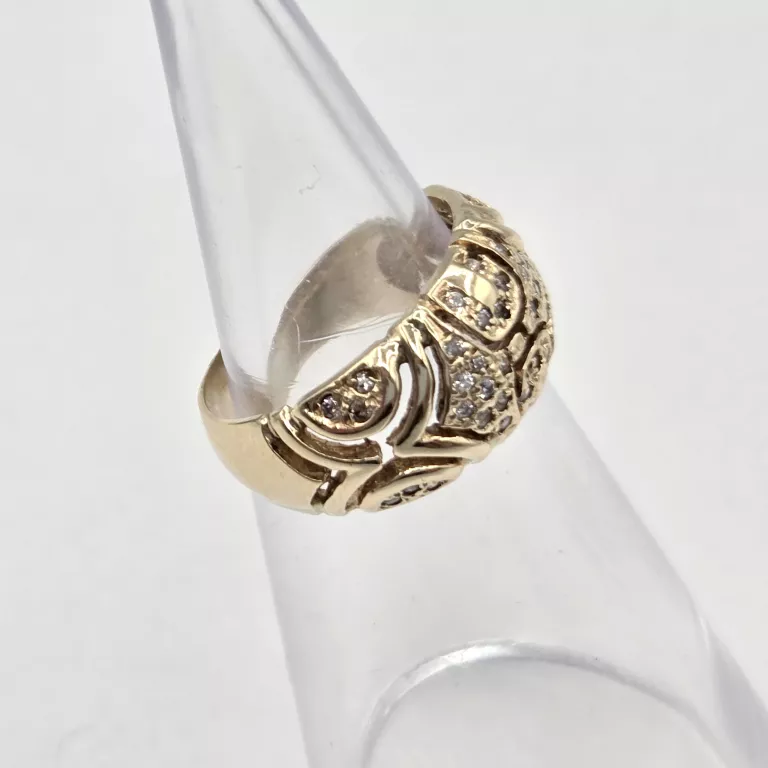 ZŁOTY PIERŚCIONEK Z CYRKONIAM 585 6,84G R17