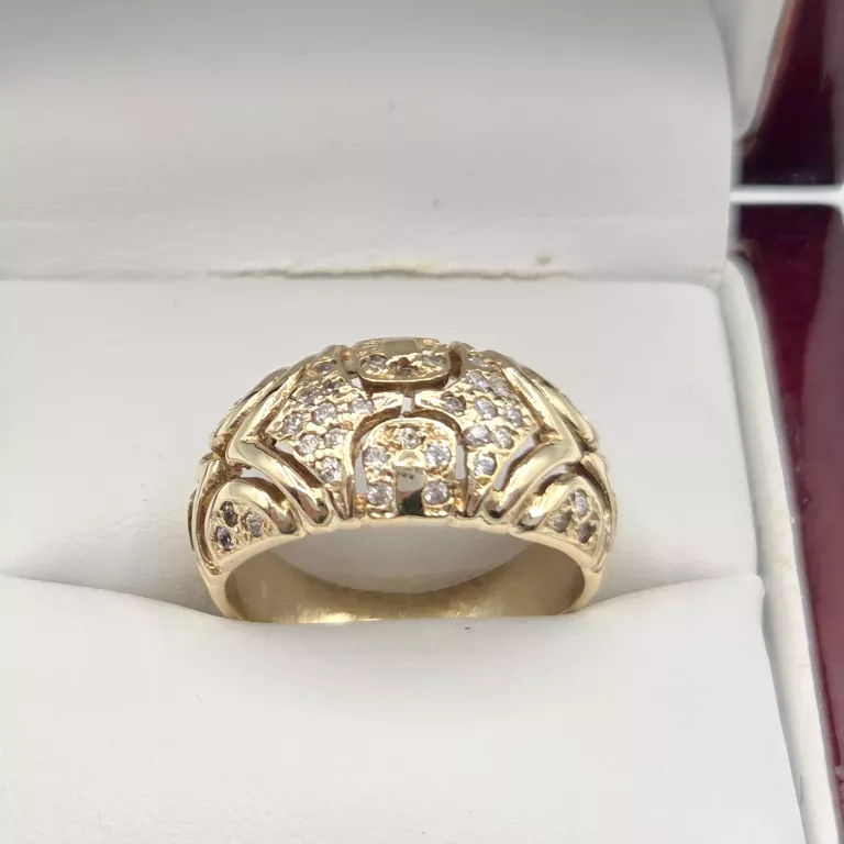 ZŁOTY PIERŚCIONEK Z CYRKONIAM 585 6,84G R17