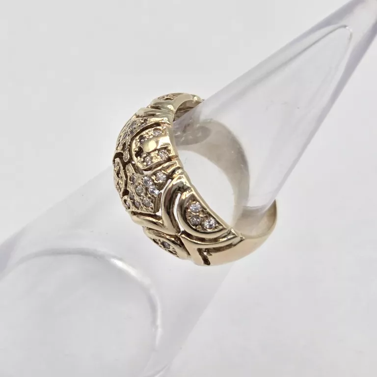 ZŁOTY PIERŚCIONEK Z CYRKONIAM 585 6,84G R17