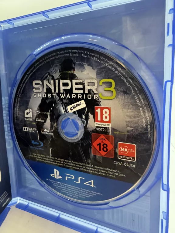 GRA PS4 SNIPER 3 GHOST WARRIOR