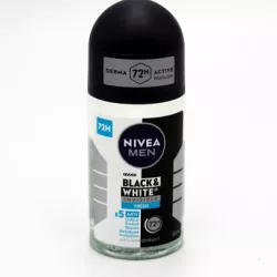 ANTYPERSPIRANT NIVEA MEN BLACK&WHITE INVISIBLE FRESH 72H ROLL ON 50ML