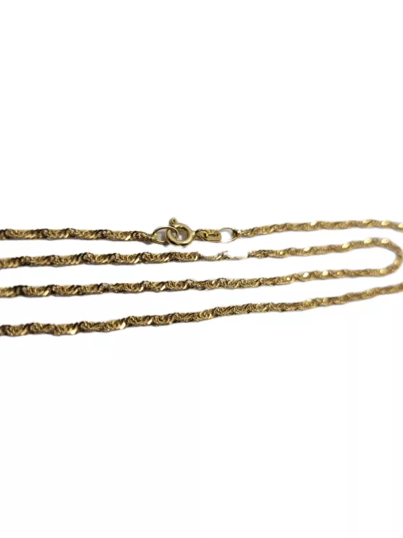 ZŁOTY ŁAŃCUSZEK O SPLOCIE KORDEL 46CM 2,5G 585