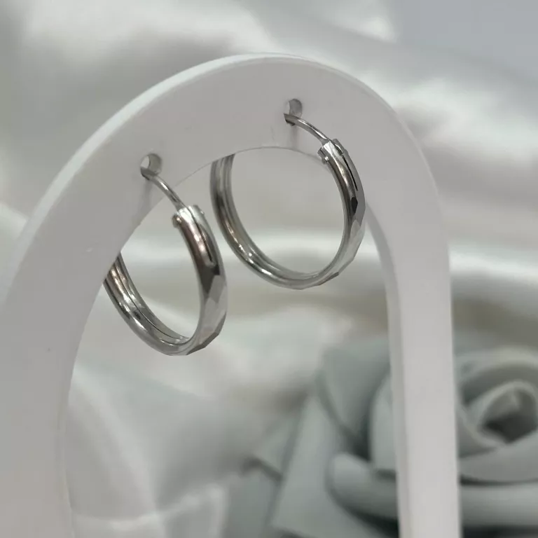 SREBRNE KOLCZYKI KÓŁECZKA RZEŹBIONE 925/1,9G