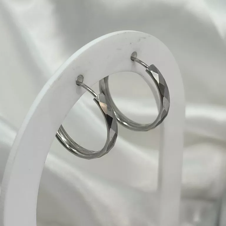 SREBRNE KOLCZYKI KÓŁECZKA RZEŹBIONE 925/1,9G