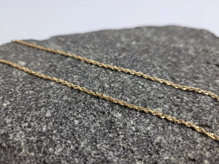 ZŁOTY ŁAŃCUSZEK O SPLOCIE KORDEL 46CM 2,5G 585