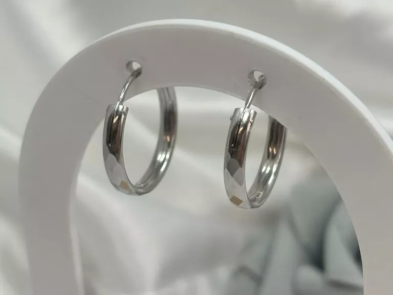 SREBRNE KOLCZYKI KÓŁECZKA RZEŹBIONE 925/1,9G