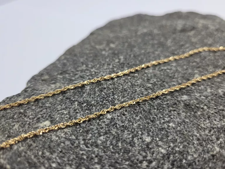 ZŁOTY ŁAŃCUSZEK O SPLOCIE KORDEL 46CM 2,5G 585