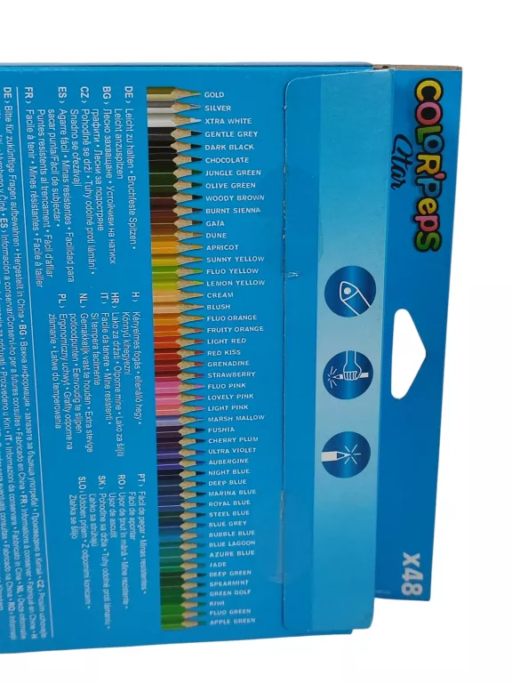 KREDKI OŁÓWKOWE TRÓJKĄTNE MAPED COLOR'PEPS STAR 48 SZTUK