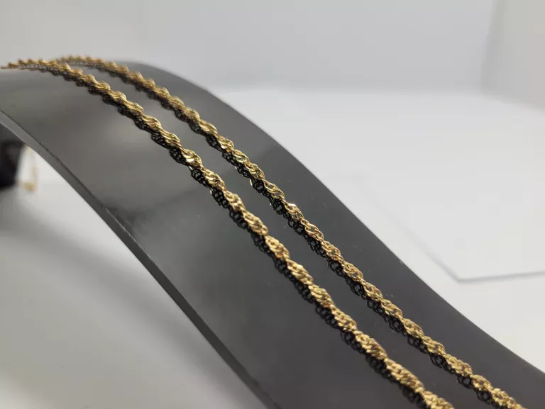 ZŁOTY ŁAŃCUSZEK O SPLOCIE KORDEL 46CM 2,5G 585