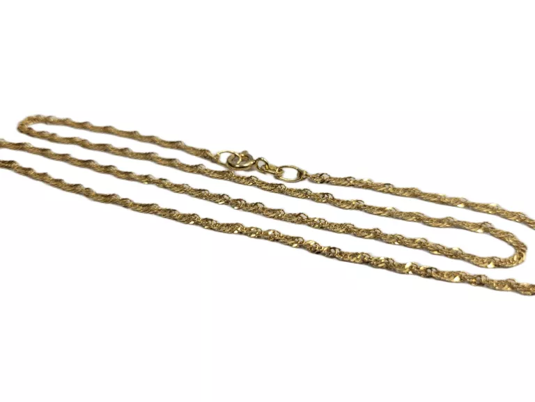 ZŁOTY ŁAŃCUSZEK O SPLOCIE KORDEL 46CM 2,5G 585