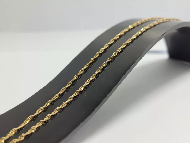 ZŁOTY ŁAŃCUSZEK O SPLOCIE KORDEL 46CM 2,5G 585