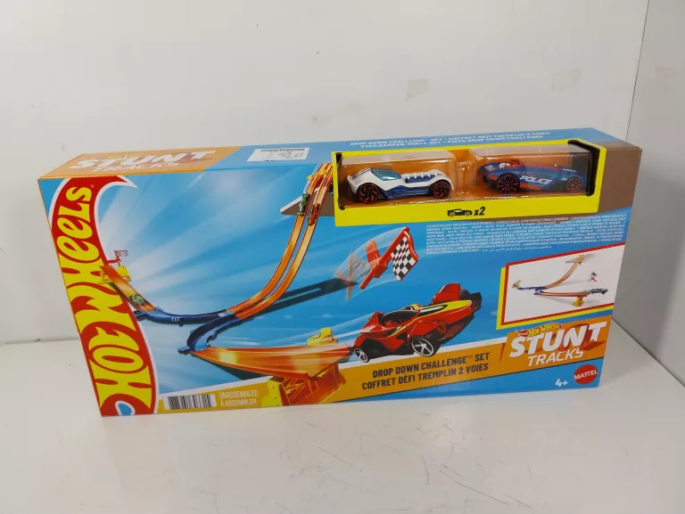 TOR SAMOCHODOWY MATTEL HOT WHEELS PODWÓJNY ZJAZD ZESTAW SAMOCHODZIKI 4+
