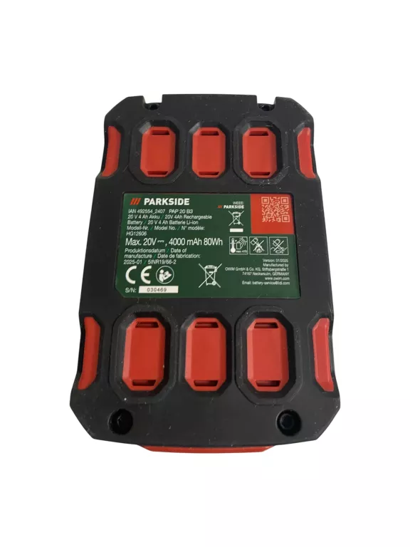 BATERIA PARKSIDE 20V 4AH