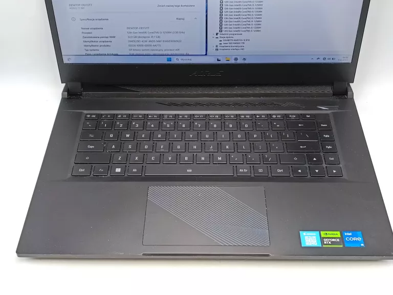 GIGABYTE AORUS 15 9KF I5-12500H/32GB/512+960/WIN11 RTX4060 360HZ
