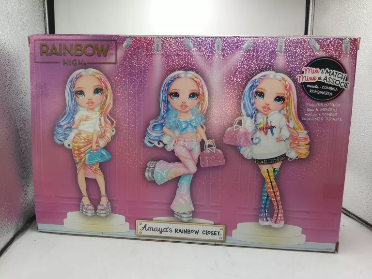 RAINBOW HIGH LALKA AMAYA - Z TĘCZOWĄ SZAFĄ I AKCESORIAMI KOMPLET