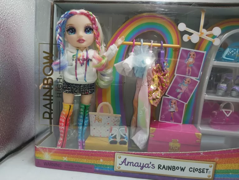 RAINBOW HIGH LALKA AMAYA - Z TĘCZOWĄ SZAFĄ I AKCESORIAMI KOMPLET