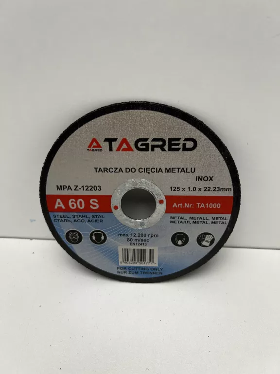 TARCZA DO METALU TAGRED 125X1.0X22.23MM