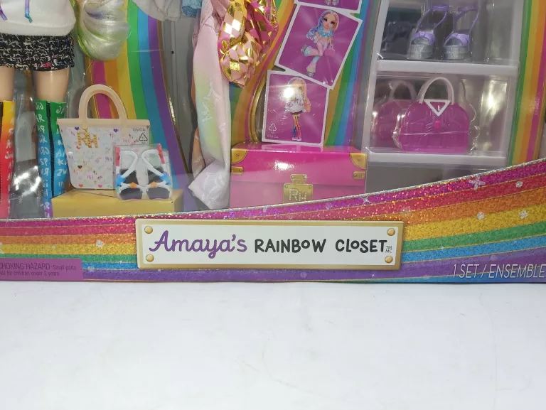 RAINBOW HIGH LALKA AMAYA - Z TĘCZOWĄ SZAFĄ I AKCESORIAMI KOMPLET