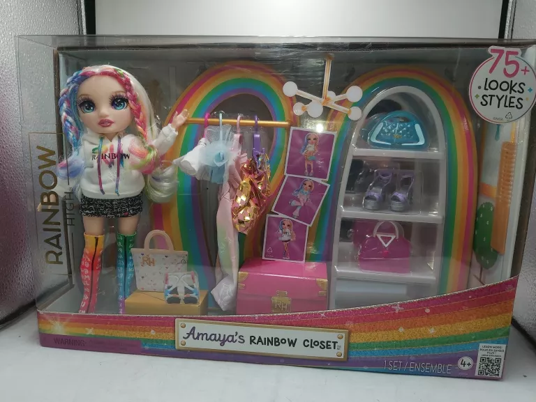 RAINBOW HIGH LALKA AMAYA - Z TĘCZOWĄ SZAFĄ I AKCESORIAMI KOMPLET