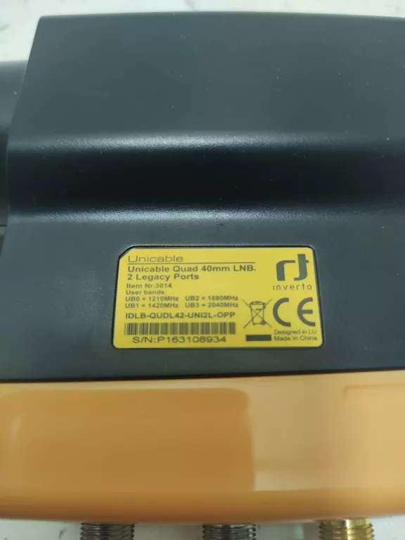 INVERTO LNB UNICABLE QUAD SCR + TWIN (2 LEGACY) LNBU-INV-UT2/1