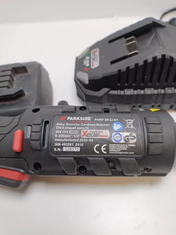 AKUMULATOROWA GRZECHOTKA, 20 V, PARP 20-LI A1 (Z AKUMULATOREM I ŁADOWARKĄ)