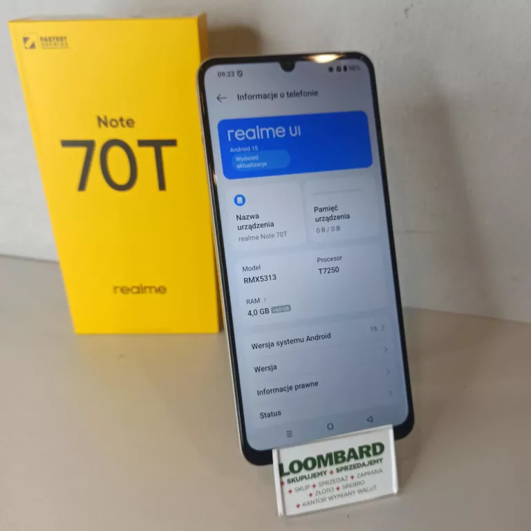 TELEFON REALME NOTE 70T/ 64 GB / PLUS