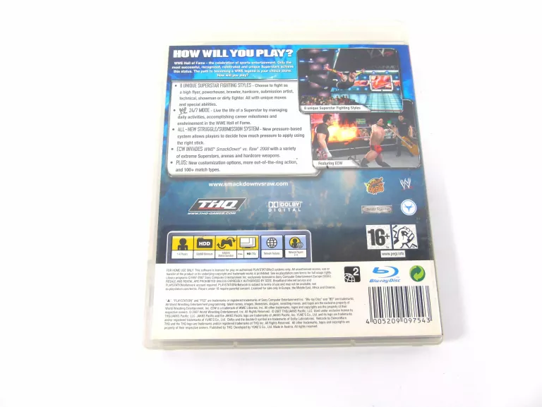GRA PS3 SMACKDOWN VS RAW 2008