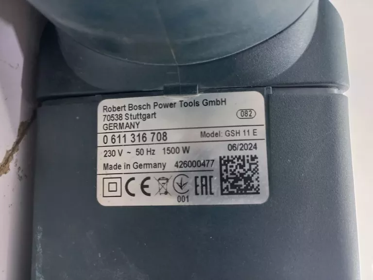 MŁOT UDAROWY BOSCH GSH 11 E DŁUTO WALIZKA