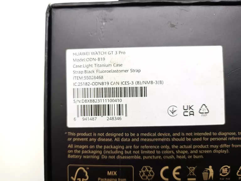 SMARTWATCH HUAWEI WATCH GT 3 PRO