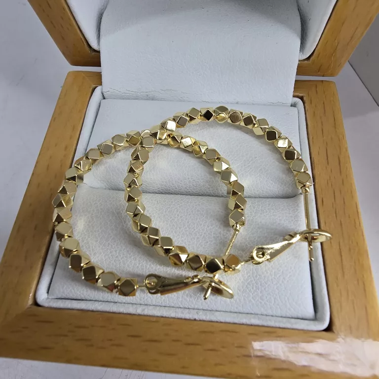 KOLCZYKI ZE STALI KOŁA ZŁOTE