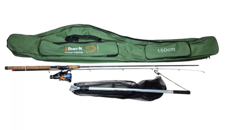POKROWIEC SHARK Z WĘDKĄ CARBOMAX 270 20 + PODBIERAK