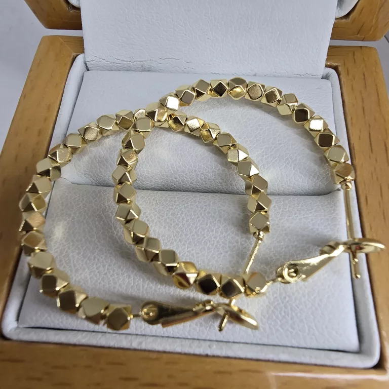 KOLCZYKI ZE STALI KOŁA ZŁOTE