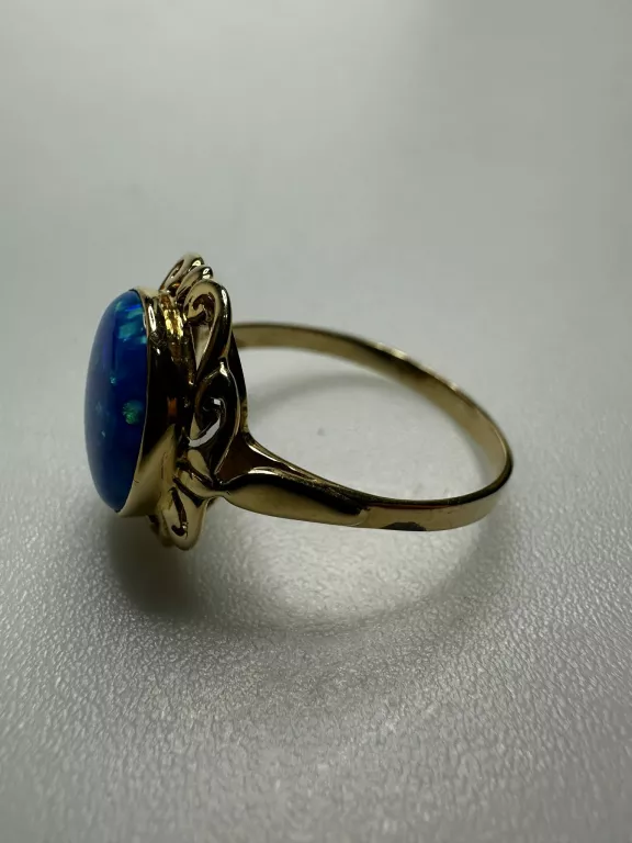 ZŁOTY PIERŚCIONEK Z KAMIENIEM PR. 585 WAGA: 2,94G ROZMIAR: 20