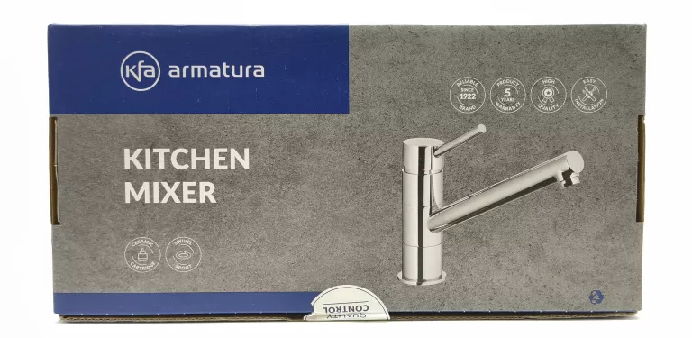 BATERIA KUCHENNA STOJĄCA KFA ARMATURA ANDRA SREBRNY