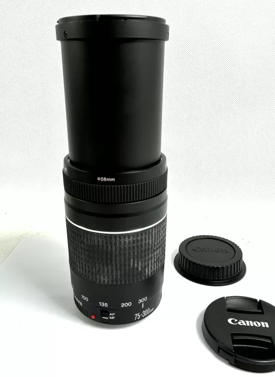 OBIEKTYW CANON LENS EF 75-300MM 1:4-5.6 III  Z PUDEŁKIEM