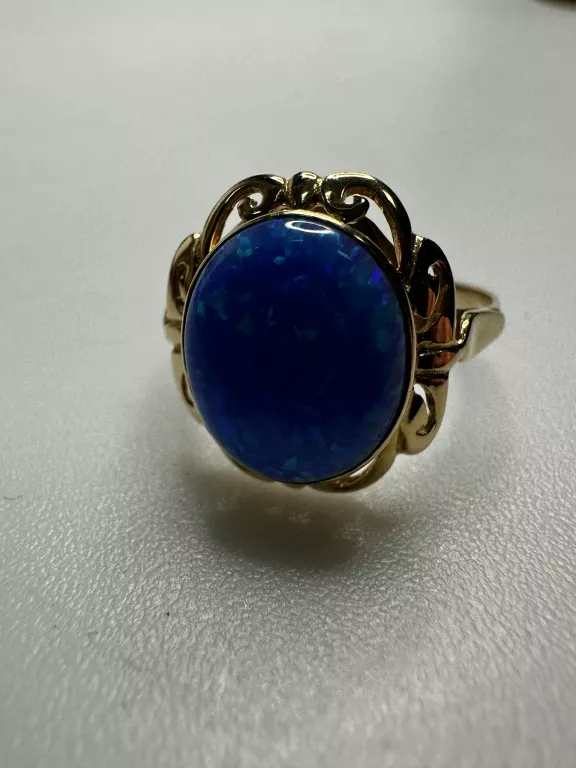 ZŁOTY PIERŚCIONEK Z KAMIENIEM PR. 585 WAGA: 2,94G ROZMIAR: 20