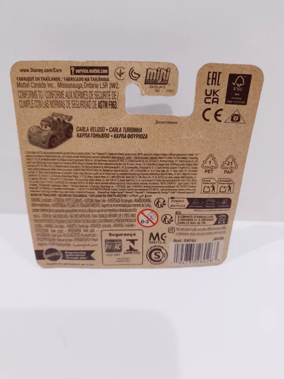 AUTA CARS - MINI RACERS - CARLA TURBINHA JBH30