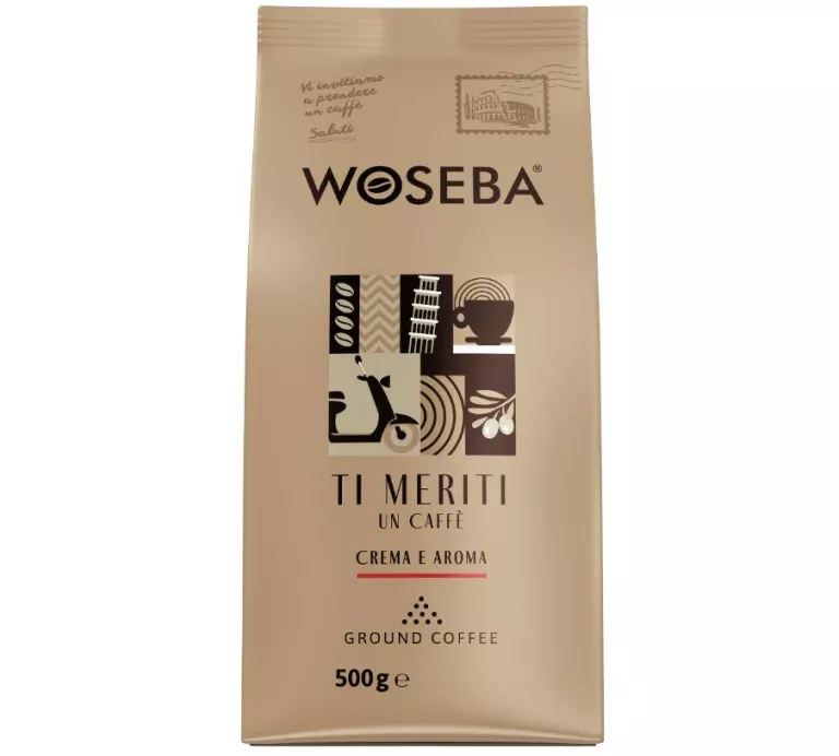KAWA ZIARNISTA MIESZANA WOSEBA TI MERITI CREMA E AROMA 1000 G