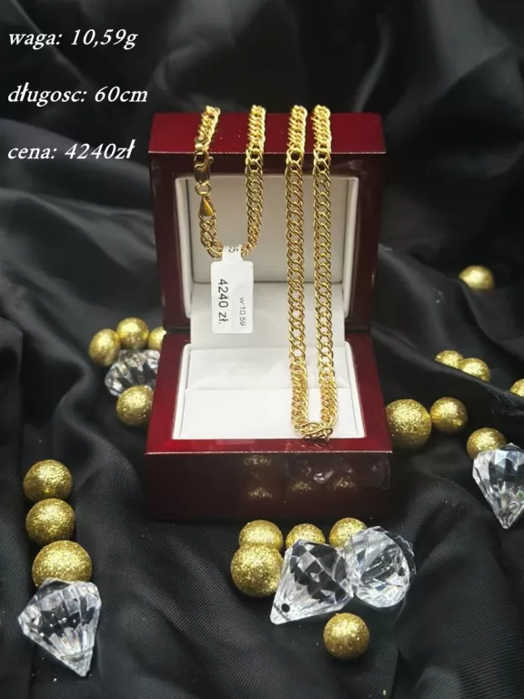 ZŁOTY ŁAŃCUSZEK 585 / 10,59 G / 60 CM
