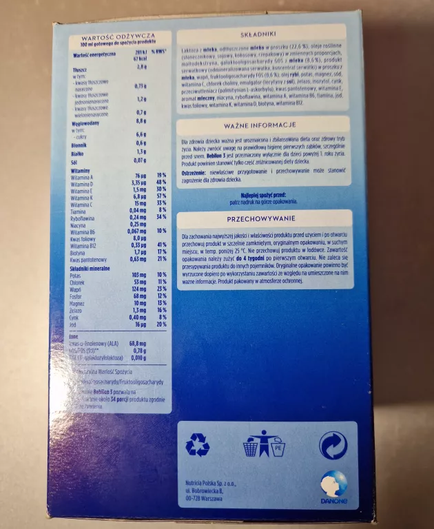 BEBILON 3 ADVANCE PRONUTRA JUNIOR PO 1 ROKU 1000 G