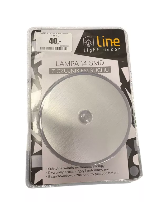LAMPA LED Z CZUJNIKIEM 14SMD