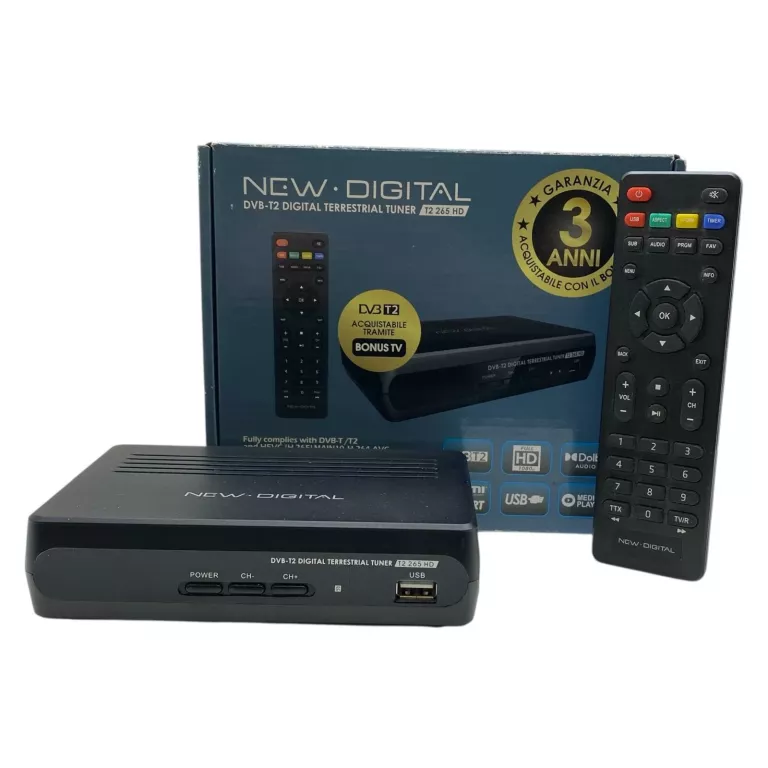 TUNER DVB-T2 NEW DIGITAL T2 265 HD