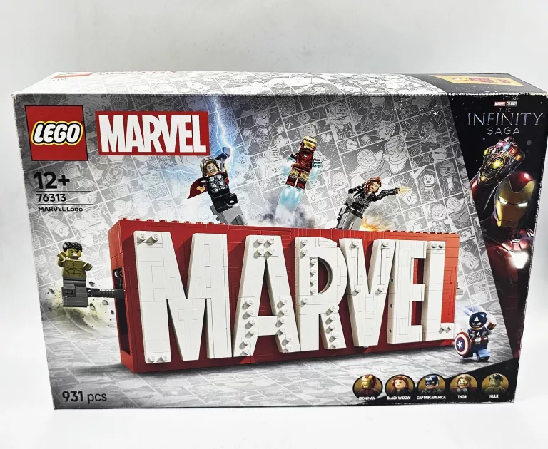 KLOCKI LEGO MARVEL THE INFINITY SAGA 76313 LOGO MARVEL Z MINIFIGURKAMI