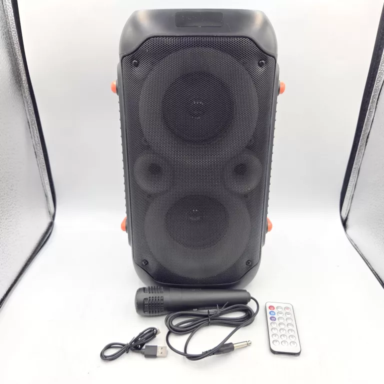 GŁOŚNIK PRZENOŚNY KARAOKE LED FOREVER FG-LED-25 25W MIKROFON PILOT