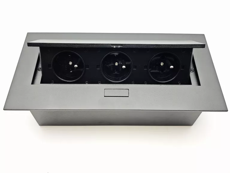 GNIAZDO ELEKTRYCZNE BLATOWE ORNO CZARNY ORNO-OR-AE-1371/B KOMPLET