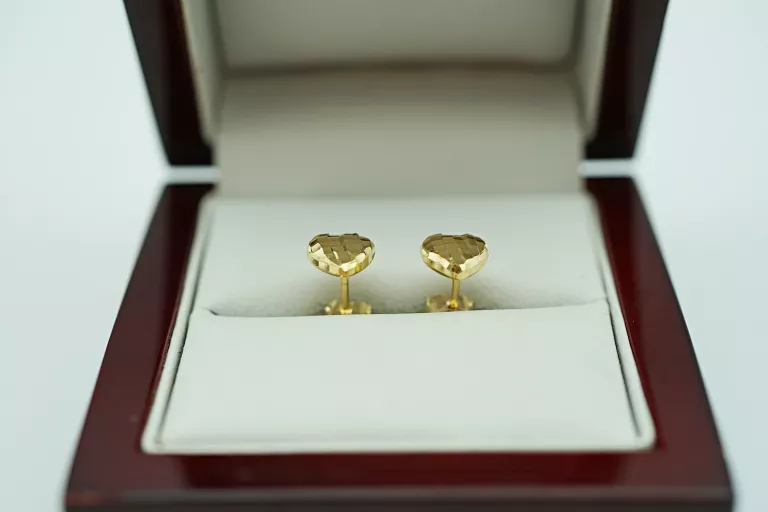 ZLOTE KOLCZYKI SERDUSZKA 585 1,10G SZTYFT