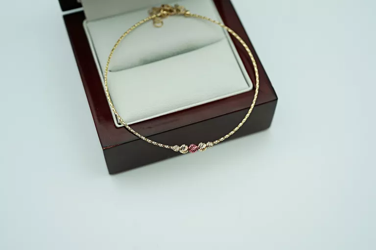 DELIKATNA ZŁOTA BRANSOLETKA 585 0,84G 19CM